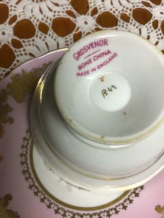 Antique Cup Saucer Paragon Grosvenor “lot 3 Sets” 3