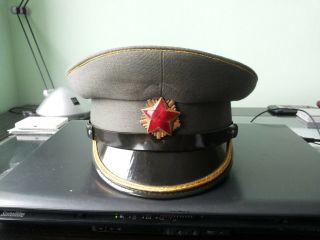 Vintage Officer Hat Jna With A Five - Pointed Star - Yugoslavia