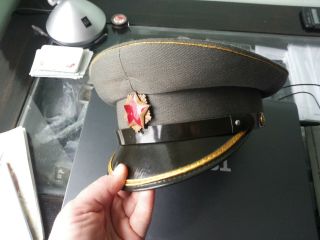 Vintage officer hat JNA with a five - pointed star - Yugoslavia 5