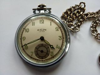 German Made Antique Pocket Watch.  Ralph Lever By J.  Kaiser.  Going Strong.