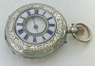 8s - Antique 19th Century European Hunting Case Pocket Watch