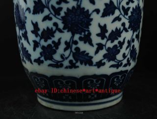 delicate Chinese antique hand painted blue and white porcelain vase b02 3