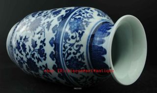 delicate Chinese antique hand painted blue and white porcelain vase b02 4