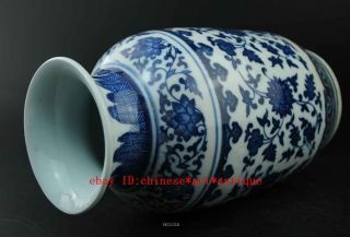 delicate Chinese antique hand painted blue and white porcelain vase b02 5