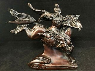 Antique Hand Carved Chinese Warrior Figure $1 Start Eofy