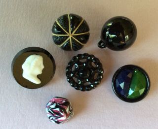 Black Glass Buttons,  Great For Competition 2
