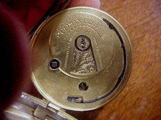 H.  SAMUEL Manchester ANTIQUE FUSEE Sterling POCKET WATCH with Climax Trip Action 6