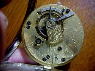 H.  SAMUEL Manchester ANTIQUE FUSEE Sterling POCKET WATCH with Climax Trip Action 7