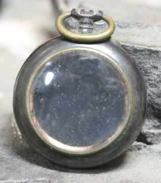 Old Vintage Art Deco Pocket Watch Case Pendant Necklace