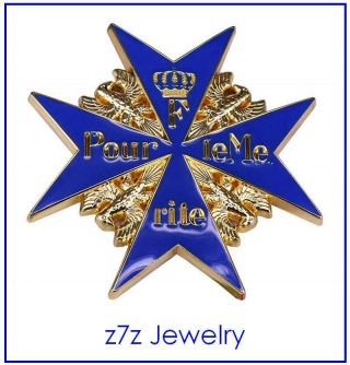 The Blue Max Lapel Pin - 1 " Medal Badge Germany Ww1 Ww2 Pour Les Merite Z7qq