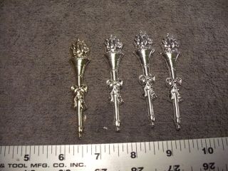 Plastic Torches,  3 - Silver & 1 Gold,  on Plaques or Awards 3