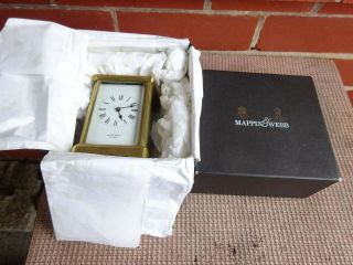 Vintage Brass Carriage Clock By Mappin Webb London