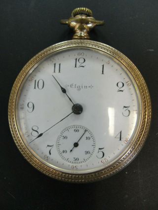 Vintage Pocket Watch Elgin National U.  S.  A Watch