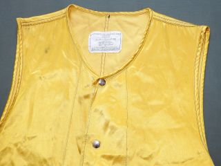 Us Navy 1980s Aircraft Carrier Landing Signals Officer Yellow Flight Deck Vest