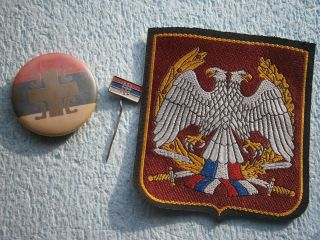 Serbia Army Patch Badge Pin 1994 Ex Yugoslavia War Croatia Bosnia Cockade