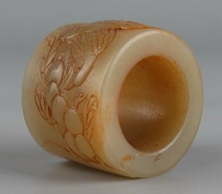 Chinese Exquisite Hand - Carved Bird Carving Hetian Jade Thumb Ring