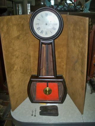 Antique E.  Howard Co.  Boston Rare No.  4 Weight Driven Banjo Clock Finish