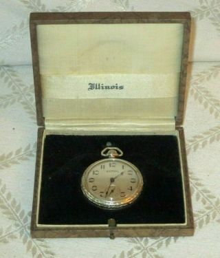 1914 - Illinois Watch Co - Pocket Watch In Org Case - 17 Jewels - Springfield,  Il