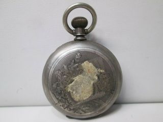 Vintage Waltham Coin Silver Non - Running Pocket Watch