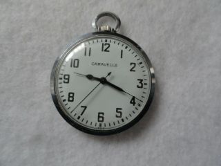 Vintage Caravelle Mechanical Wind Up Pocket Watch