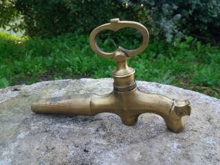Antique 1900´s In Solid Brass Tap Faucet Marked Nº 6