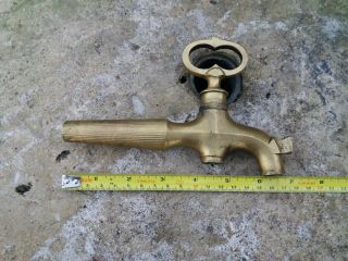 ANTIQUE 1900´s IN SOLID BRASS TAP FAUCET MARKED Nº 6 2