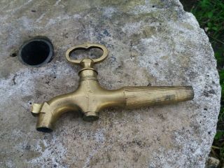 ANTIQUE 1900´s IN SOLID BRASS TAP FAUCET MARKED Nº 6 4