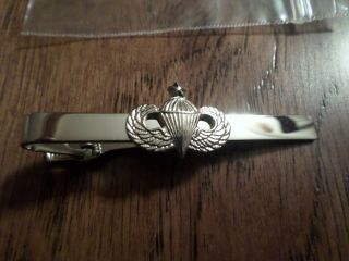 U.  S Military Army Senior Jump Wings Tie Bar Tie Tac Clip On Style U.  S.  A Made