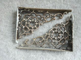 Vintage Antique Victorian Cast Iron Corner Shelf Bracket With Ornate Star 5x7 "