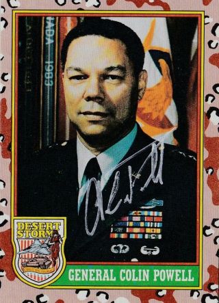 Gen Colin Powell Signed 1991 Desert Storm Trading Card Military 2