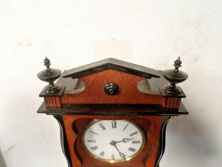 Early 1875 German Wag on the Wall Clock - - Wooden Plates - ' Bullet ' Weights 2