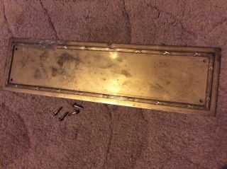 Large Old Solid brass door Finger Plate Push / Shop / Bar / Pub / house 11” X 3” 8