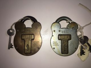 Final Reduction Two Vintage Squire Padlocks