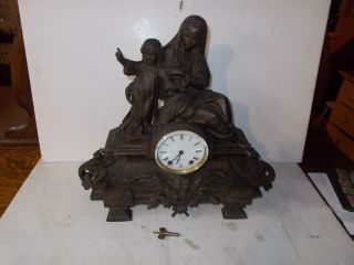 Seth Thomas & Sons " Madonna & Child " Mantle Clock Circa.  1875