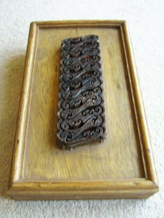 Vintage Display Piece / Ornate Printers Block / Far Eastern Art Piece Or Similar