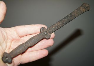 V Old Antique Chinese / Tibetan Miniature Iron Sword Shaped Currency Ex.  Uk Col.
