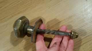 Old vintage brass door pull handle 4