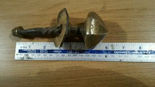 Old vintage brass door pull handle 6