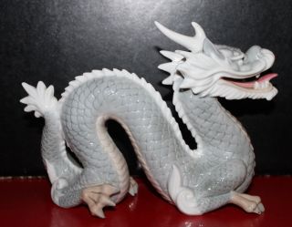 An 21 cm Chinese 4 - Claws Polychrome Dragon,  Shiwan Pottery of Bu Dai Monk 2