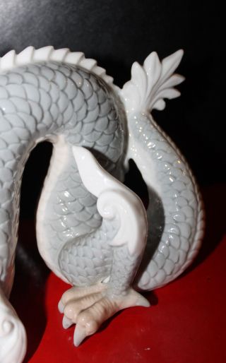 An 21 cm Chinese 4 - Claws Polychrome Dragon,  Shiwan Pottery of Bu Dai Monk 8