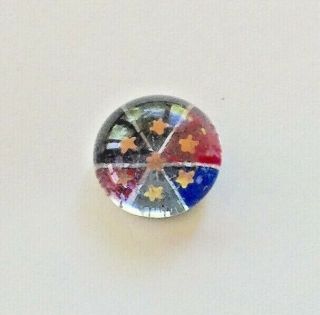 Antique Button - Kaleidoscope W/ Colors And Stars