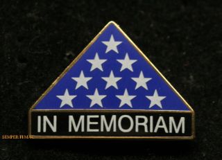 In Memoriam Funeral Lapel Pin Honors Folded Flag Us Army Marines Navy Air Force
