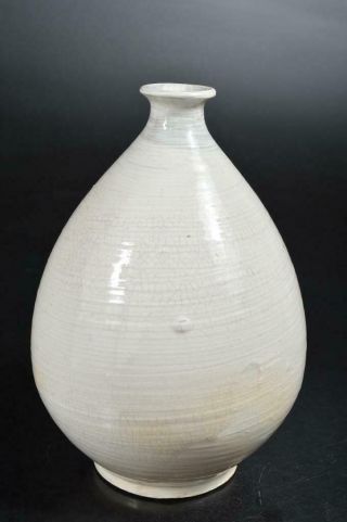 T732: Korean Lý Dynasty White Glaze Flower Vase Ikebana Tea Ceremony