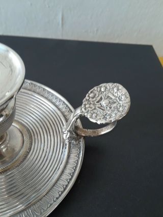 19th Century French Silver - plate Candlestick/Chamberstick 3