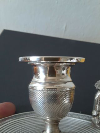 19th Century French Silver - plate Candlestick/Chamberstick 5