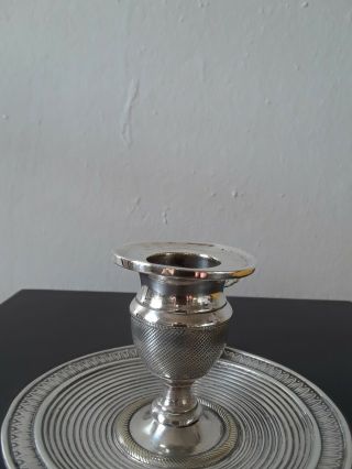 19th Century French Silver - plate Candlestick/Chamberstick 7