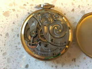 Elgin Pocket Watch,  12s,  15j,  10K Gold Filled Keystone Case,  Vintage 1937 4