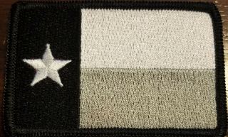 Texas State Flag Iron - On Patch Morale Tactical Travel Emblem Black Border 12