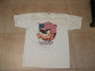 Vintage Jerzees Proud To Be An American Operation Desert Shield Xl Shirt 1991 Ne