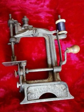Antique Sewing Machine Toy: Smith & Egge Automatic Circa 1901